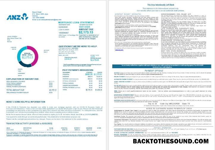 İndir Samoa ANZ Banka Banka İpotek Hesap Özeti in Word and PDF Formatlar 1 2 Örnek ön izleme