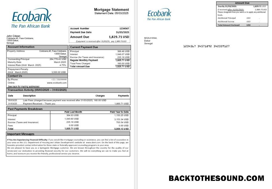 İndir Senegal Ecobank İpotek Hesap Özeti in Word and PDF Formatlar Örnek taslak