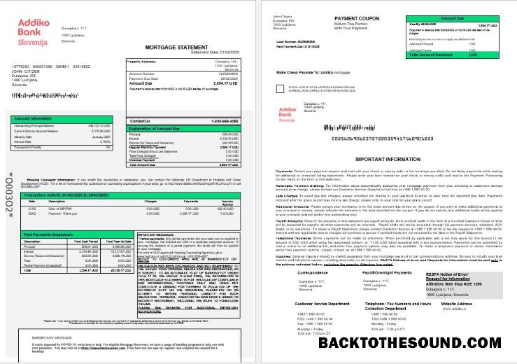 İndir Slovenya Addiko Banka İpotek Hesap Özeti in Word and PDF Formatlar 1 2 Örnek ön izleme