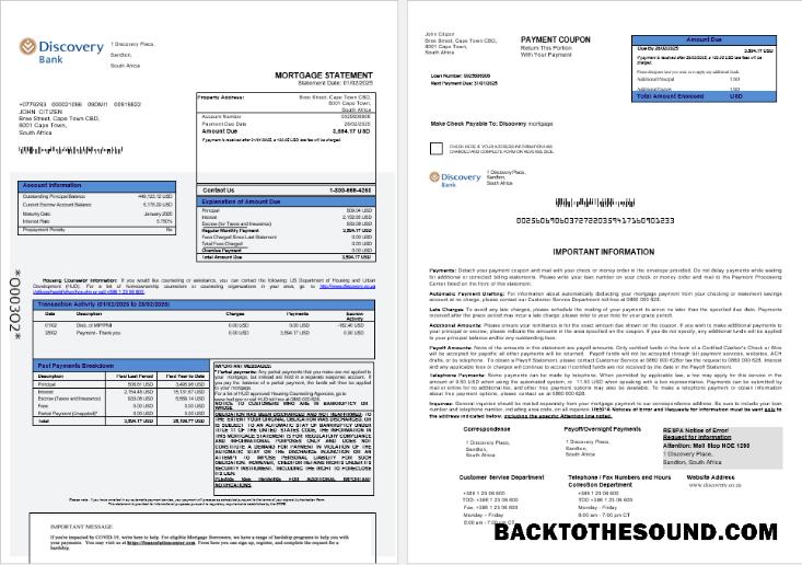 İndir Güney Afrika Discovery Banka İpotek Hesap Özeti in Word and PDF Formatlar 1 2 Örnek tasarım