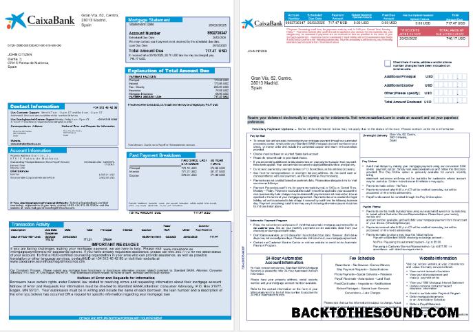 İndir İspanya Caixa Banka İpotek Hesap Özeti in Word and PDF Formatlar 1 2 Örnek ön izleme