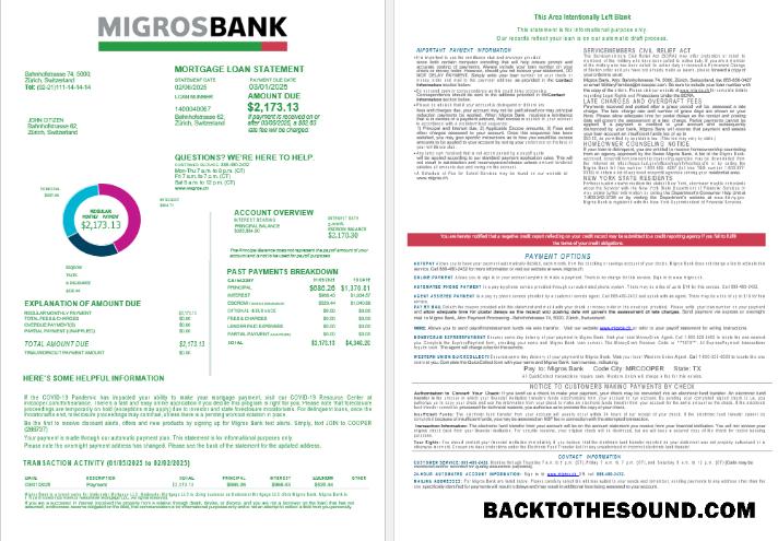 İndir Swiss Migrosbank Banka İpotek Kredi Hesap Özeti in Word and PDF Formatlar 1 2 Örnek ön izleme