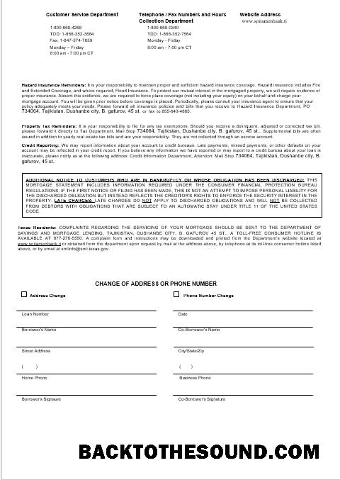 İndir Tacikistan Spitamen Banka İpotek Hesap Özeti in Word and PDF Formatlar 3 Örnek örnek