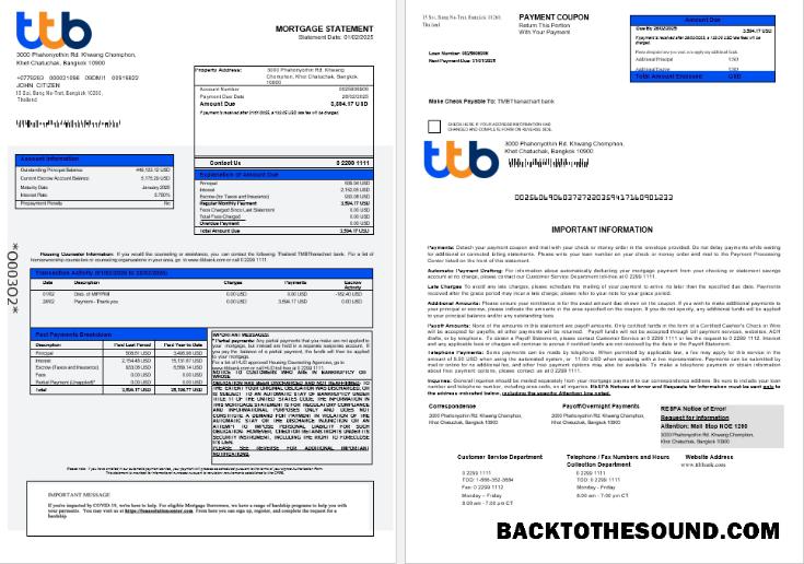 İndir Tayland TMBThanachart Banka İpotek Hesap Özeti in Word and PDF Formatlar 1 2 Örnek örnek