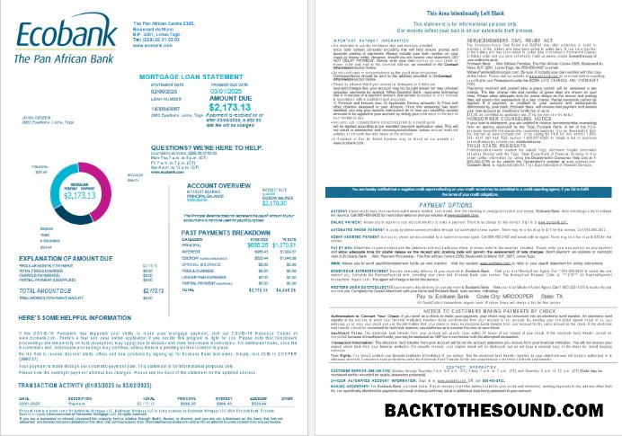 İndir Togo Ecobank Banka İpotek Kredi Hesap Özeti in Word and PDF Formatlar , 4 pages 1 2 Örnek ön izleme