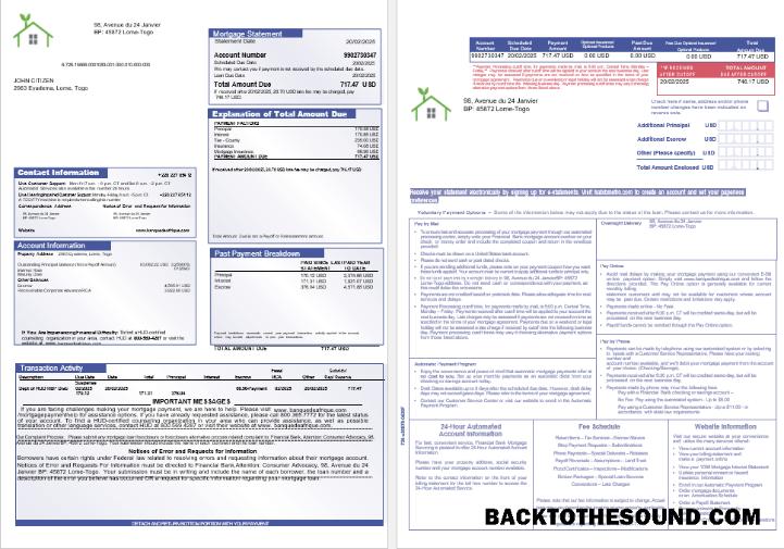İndir Togo Financial Banka İpotek Hesap Özeti in Word and PDF Formatlar, 3 pages Örnek taslak