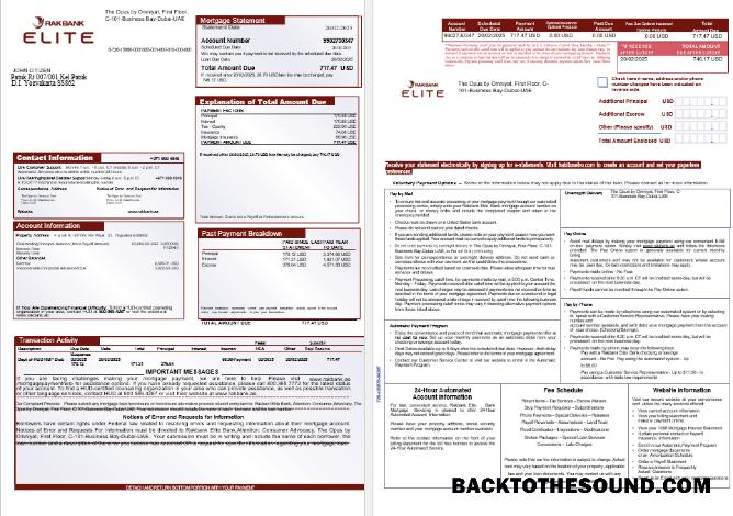 İndir BAE Rakbank Elite Banka İpotek Hesap Özeti in Word and PDF Formatlar, 3 pages 1 2 Örnek tasarım