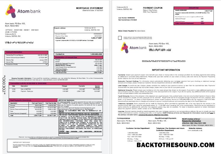 İndir Birleşik Krallık Atom Banka İpotek Hesap Özeti in Word and PDF Formatlar 1 2 Örnek örnek