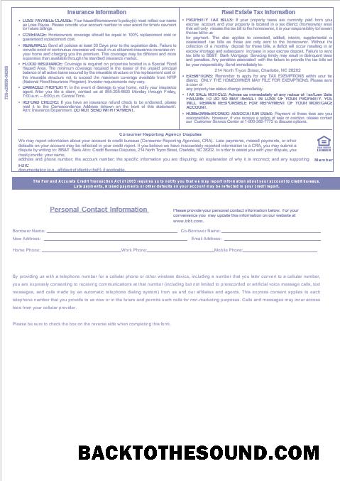 İndir ABD BB&T Corp. Banka İpotek Hesap Özeti in Word and PDF Formatlar, 3 pages 3 Örnek şablon