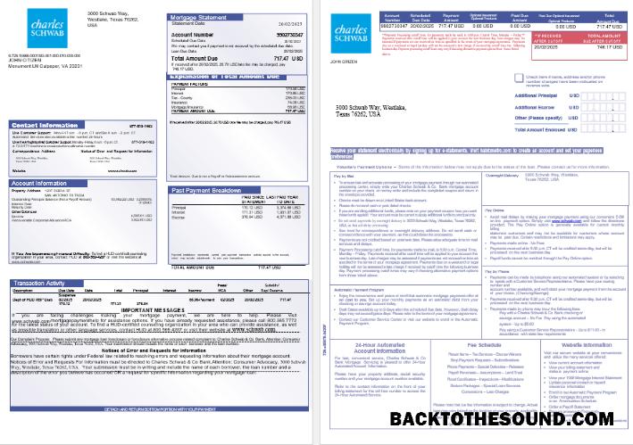 İndir ABD Charles Schwab & Co Banka İpotek Hesap Özeti in Word and PDF Formatlar, 3 pages 1 2 Örnek tasarım