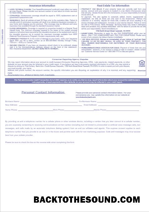 İndir ABD First Century Banka İpotek Hesap Özeti in Word and PDF Formatlar, 3 pages 3 Örnek tasarım