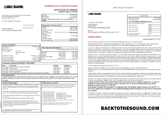 İndir ABD IBC Banka İpotek Hesap Özeti in Word and PDF Formatlar, 3 pages 1 2 Örnek ön izleme