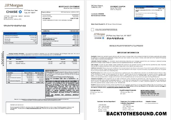 İndir ABD JP Morgan Chase Banka İpotek Hesap Özeti in Word and PDF Formatlar 1 2 Örnek taslak