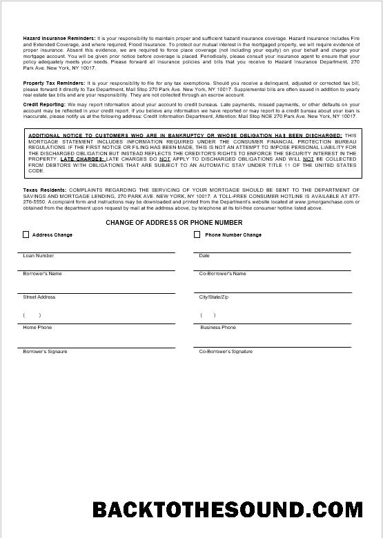 İndir ABD JP Morgan Chase Banka İpotek Hesap Özeti in Word and PDF Formatlar 3 Örnek tasarım
