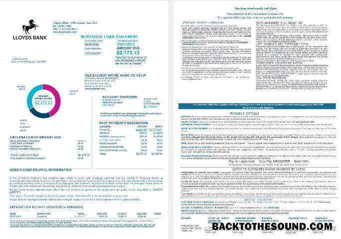 İndir ABD Lloyds Banka İpotek Kredi Hesap Özeti in Word and PDF Formatlar , 4 pages 1 2 Örnek şablon