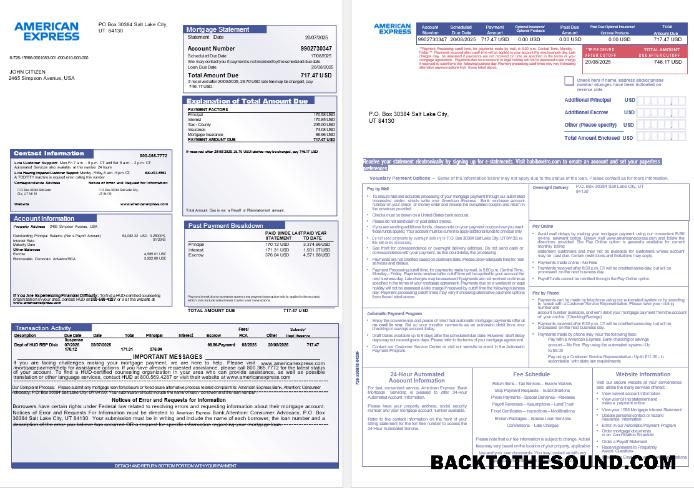İndir ABD The American Express Banka İpotek Hesap Özeti in Word and PDF Formatlar, 3 pages 1 2 Örnek örnek