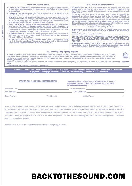 İndir ABD The American Express Banka İpotek Hesap Özeti in Word and PDF Formatlar, 3 pages 3 Örnek örnek