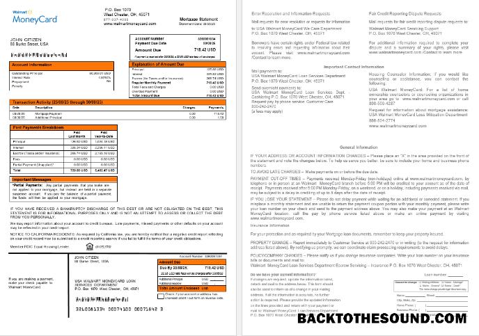 İndir ABD Walmart Money Kart İpotek Hesap Özeti in Word and PDF Formatlar Örnek şablon