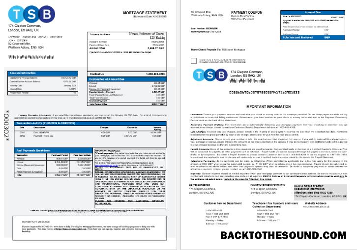 İndir Birleşik Krallık TSB Banka İpotek Hesap Özeti in Word and PDF Formatlar 1 2 Örnek şablon