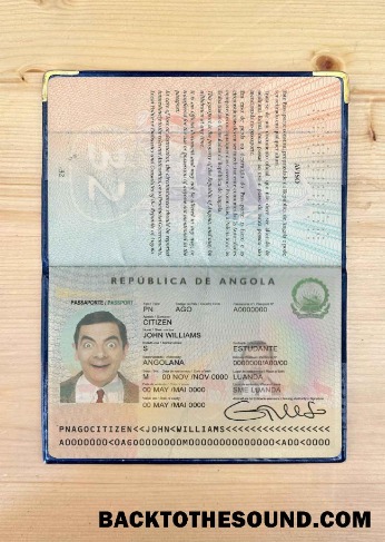 Scarica Angola Passaporto Foto look Campione design