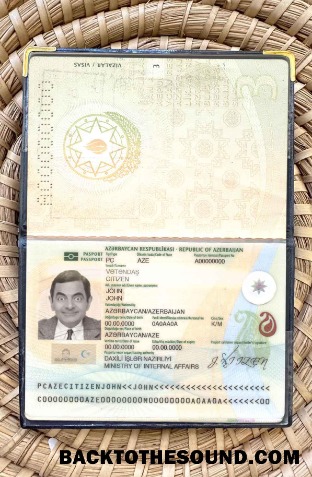 Scarica Azerbaigian Passaporto Foto look Campione mockup