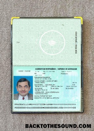 Scarica Azerbaigian Passaporto Versione 2 Foto look Campione modello