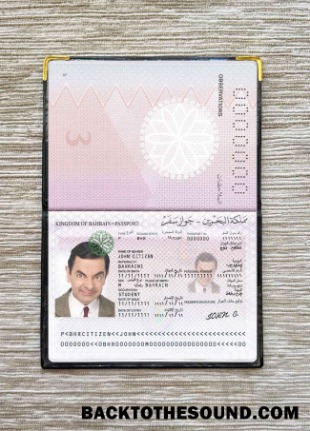 Scarica Bahrein Passaporto Foto look Campione mockup