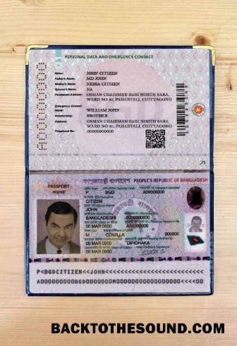 Scarica Bangladesh e Passaporto 2020 Presente Foto look Campione mockup