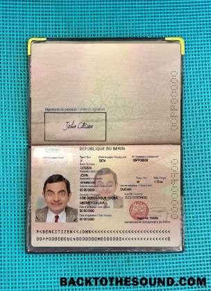 Scarica Benin Passaporto 2022 Presente foto-look Campione mockup