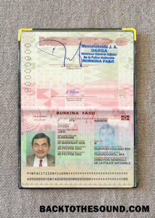 Scarica Burkina Faso pass (2018 Presente) Foto look Campione mockup