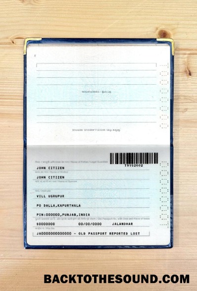 Scarica India Passaporto Nuovo Versione 2 pages foto-look 2 Campione campione