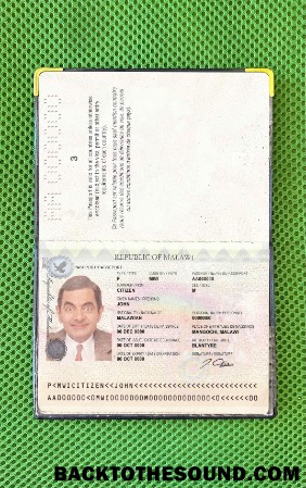 Scarica Malawi Passaporto Foto look Campione mockup