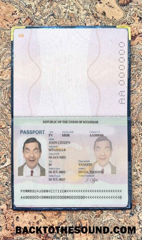 Scarica Myanmar Passaporto Foto look Campione mockup