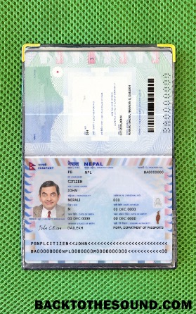 Scarica Nepal Passaporto Nuovo Versione foto-look Campione modello