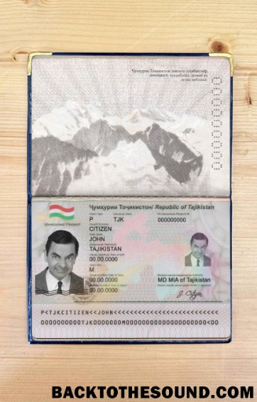 Scarica Tagikistan Passaporto Foto look Campione mockup