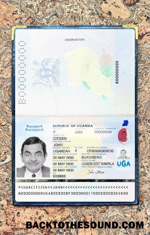 Scarica Uganda Passaporto 2023 Presente foto-look Campione mockup