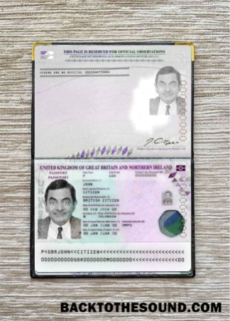 Scarica Regno Unito Passaporto (2020 Presente) Foto look Campione mockup