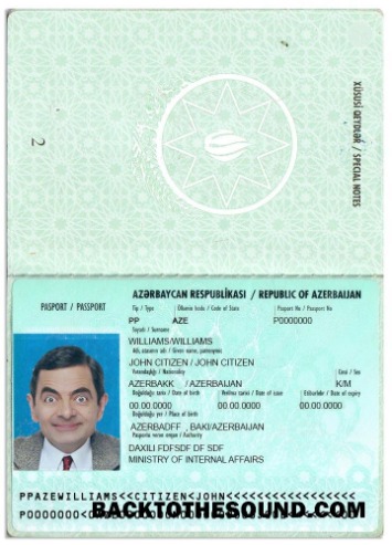 İndir Azerbaycan Pasaport Sürüm 2 Örnek şablon