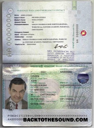 İndir Bangladeş Pasaport (2013 2019) Örnek taslak