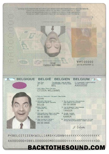 İndir Belçika Pasaport (2014 2017) Örnek örnek