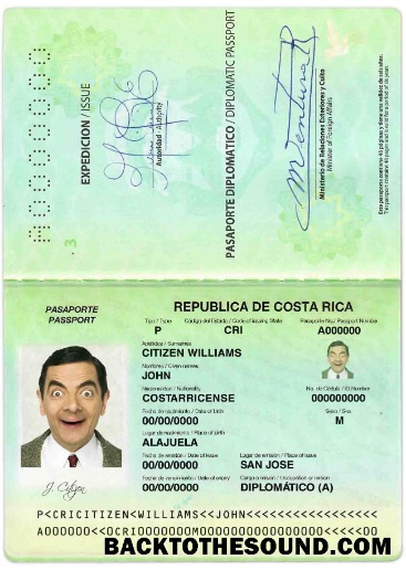İndir Kosta Rika diplomatic Pasaport Örnek tasarım