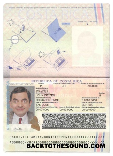 İndir Kosta Rika Pasaport Örnek taslak