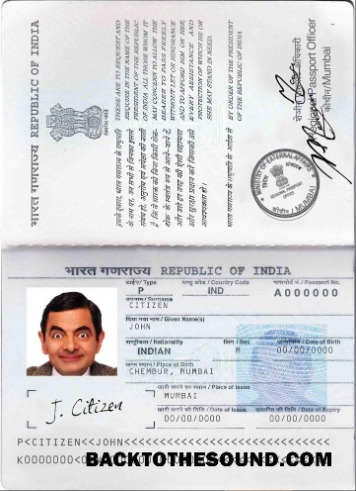 İndir Hindistan Pasaport in PSD Format, fully Düzenlenebilir, with all fonts (2013 – Mevcut) Örnek şablon