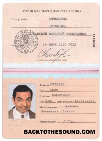 İndir Luhansk (Луганск) People’s Republic Pasaport Örnek taslak