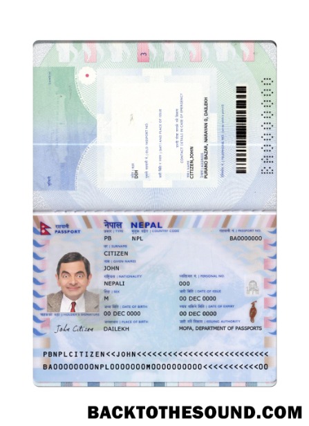 İndir Nepal Pasaport Yeni Sürüm Örnek taslak