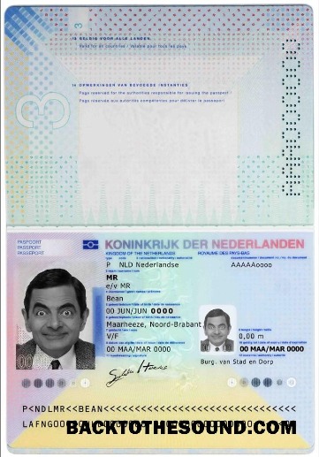 İndir Hollanda Pasaport in PSD Format, fully Düzenlenebilir, with all fonts (2014 – Mevcut) Örnek taslak