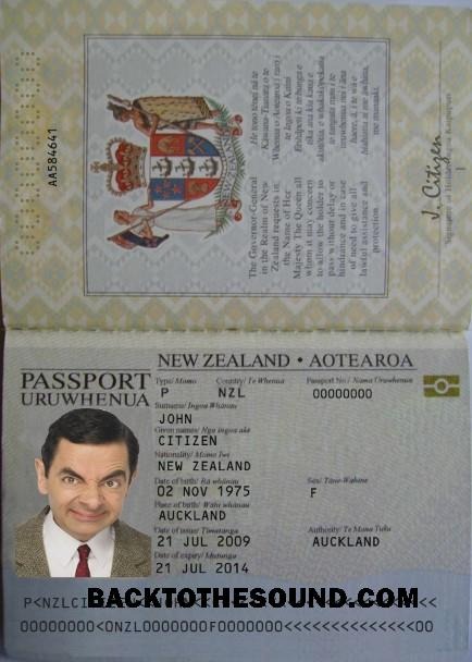 İndir Yeni Zelanda Pasaport (2005 2009) Örnek şablon