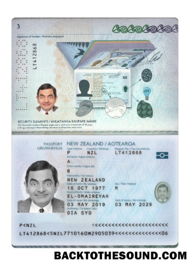İndir Yeni Zelanda Pasaport 2019 Mevcut Örnek örnek
