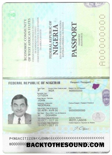 İndir Nijerya Pasaport in PSD Format, fully Düzenlenebilir (2019 – Mevcut) Örnek örnek
