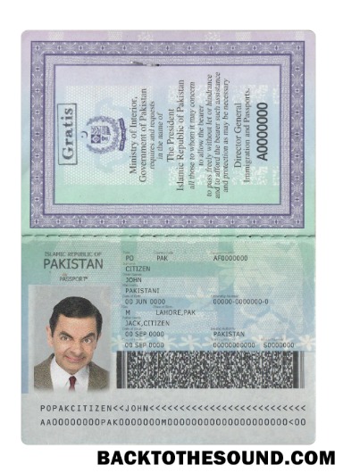 İndir Pakistan Yeni Pasaport 2020 Mevcut Örnek tasarım